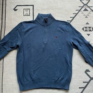 Polo Ralph Lauren - Cotton Blue Quarter Zip - Size Largr